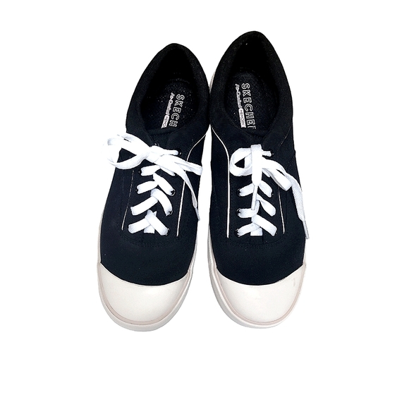 Skechers air cooled memory foam black and white sneakers - Picture 1 of 5